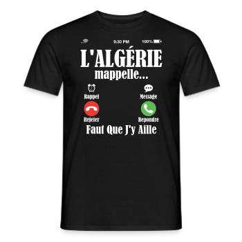L'algérie M'appelle Faut Que J'y Aille - T-shirt homme - noir - Devant - AI Model Male 178 light (178cm)