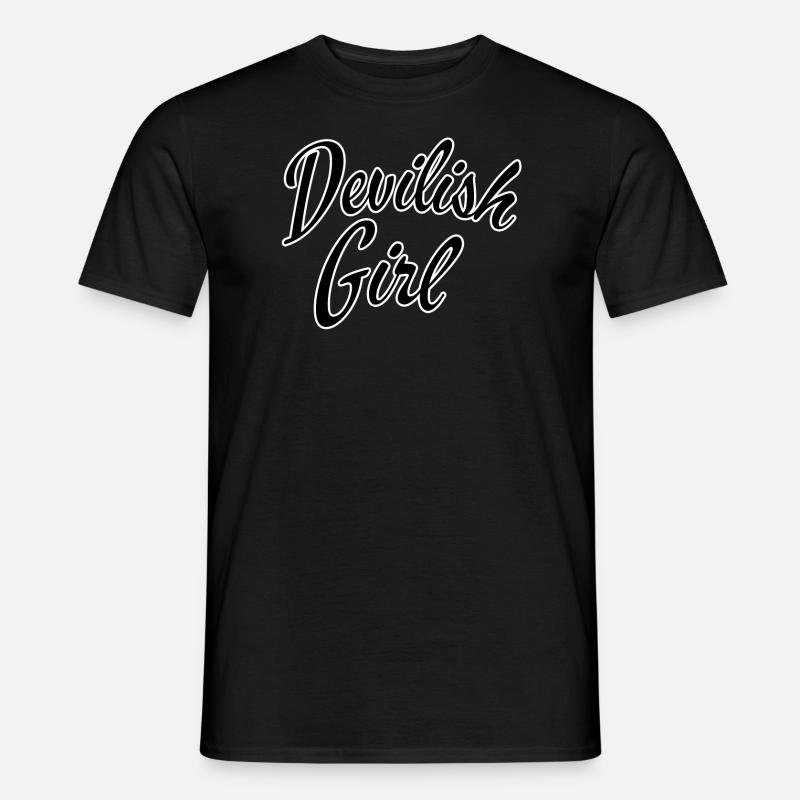 Devilish girl - Männer T-Shirt - Schwarz