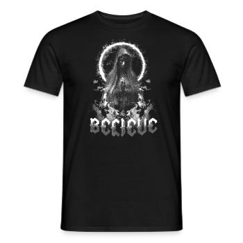 Sainte Marie Chrétienne Mère de Dieu Ange - T-shirt homme - noir - Devant - AI Model Male 178 light (178cm)