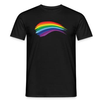 Rainbow LGBTQ Gay Gay Gay - Men's T-Shirt - black - Front - AI Model Male 178 light (178cm)