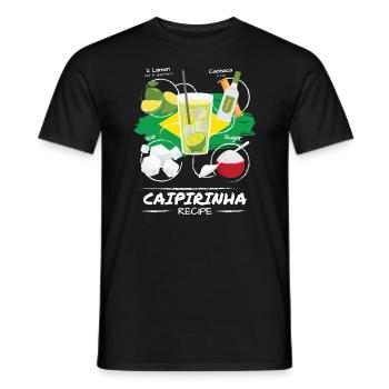 Caipirinha Recipe Cocktail Alkohol Party - Männer T-Shirt - Schwarz - Vorne - AI Model Male 178 light (178cm)