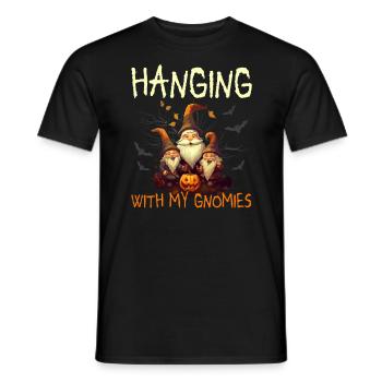 Garden Gnome Halloween Trick Or Treat Gardener - Men's T-Shirt - black - Front - AI Model Male 178 light (178cm)