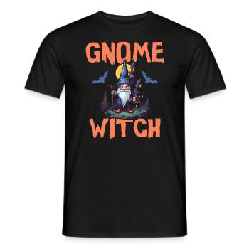 Garden Gnome Halloween Trick Or Treat Gardener - Men's T-Shirt - black - Front - AI Model Male 178 light (178cm)