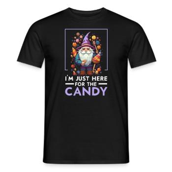 Garden Gnome Halloween Trick Or Treat Gardener - Men's T-Shirt - black - Front - AI Model Male 178 light (178cm)