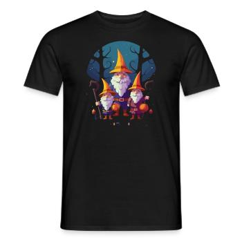 Garden Gnome Halloween Trick Or Treat Gardener - Men's T-Shirt - black - Front - AI Model Male 178 light (178cm)