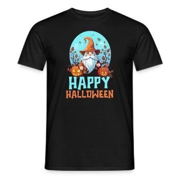 Garden Gnome Halloween Trick Or Treat Gardener - Men's T-Shirt - black - Front - AI Model Male 178 light (178cm)