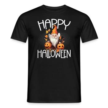 Garden Gnome Halloween Trick Or Treat Gardener - Men's T-Shirt - black - Front - AI Model Male 178 light (178cm)