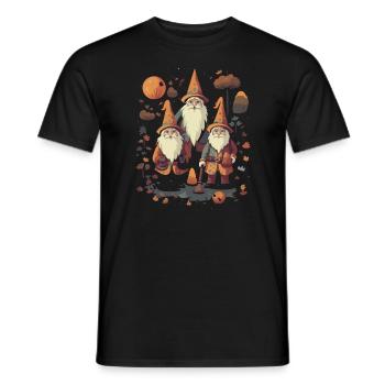 Garden Gnome Halloween Trick Or Treat Gardener - Men's T-Shirt - black - Front - AI Model Male 178 light (178cm)