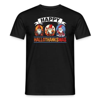 Garden Gnome Halloween Trick Or Treat Gardener - Men's T-Shirt - black - Front - AI Model Male 178 light (178cm)