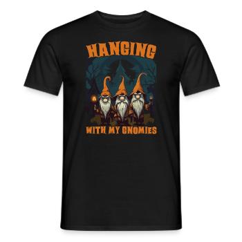 Garden Gnome Halloween Trick Or Treat Gardener - Men's T-Shirt - black - Front - AI Model Male 178 light (178cm)