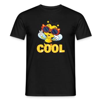 Cool bee beekeeper honey - Men's T-Shirt - black - Front - AI Model Male 178 light (178cm)