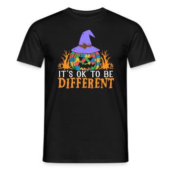 Autisme Halloween Trick ou Treat Sensibilisation à l’autisme - T-shirt homme - noir - Devant - AI Model Male 178 light (178cm)