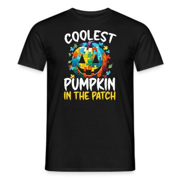 Autisme Halloween Trick ou Treat Sensibilisation à l’autisme - T-shirt homme - noir - Devant - AI Model Male 178 light (178cm)