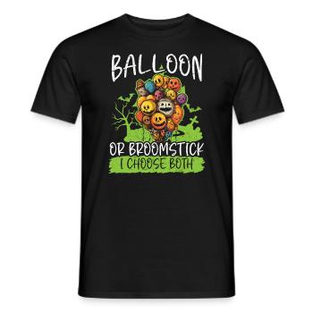 Ballon Halloween Süßes oder Saures Spooky Boo Ghost - Männer T-Shirt - Schwarz - Vorne - AI Model Male 178 light (178cm)