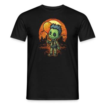 Ballon Halloween Süßes oder Saures Spooky Boo Ghost - Männer T-Shirt - Schwarz - Vorne - AI Model Male 178 light (178cm)