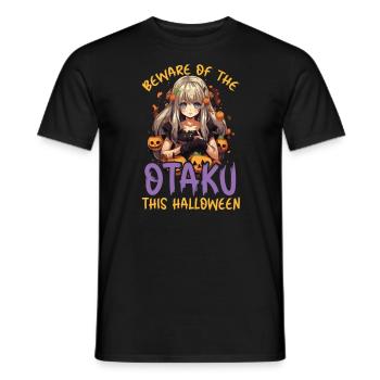 Anime Halloween Kawaii Trick Or Treat Spooky Manga - T-shirt homme - noir - Devant - AI Model Male 178 light (178cm)