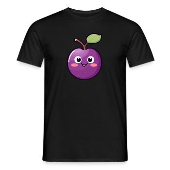 Kawaii Plum Sweet Plum - Men's T-Shirt - black - Front - AI Model Male 178 light (178cm)