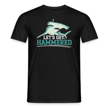 Hammerhead Shark Lover Marine Biology Underwater - Men's T-Shirt - black - Front - AI Model Male 178 light (178cm)