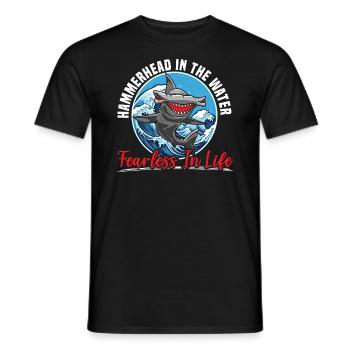 Hammerhai-Liebhaber Meeresbiologie Unterwasser - Männer T-Shirt - Schwarz - Vorne - AI Model Male 178 light (178cm)