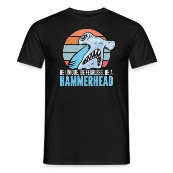 Hammerhai-Liebhaber Meeresbiologie Unterwasser - Männer T-Shirt - Schwarz - Vorne - AI Model Male 178 light (178cm)