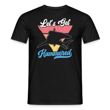 Hammerhead Shark Lover Marine Biology Underwater - Men's T-Shirt - black - Front - AI Model Male 178 light (178cm)