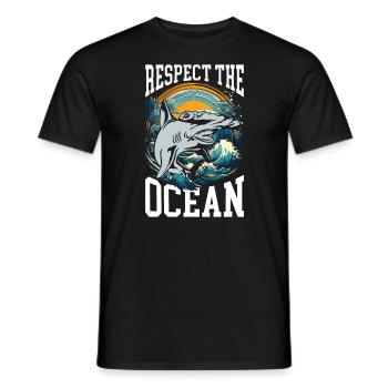 Hammerhai-Liebhaber Meeresbiologie Unterwasser - Männer T-Shirt - Schwarz - Vorne - AI Model Male 178 light (178cm)
