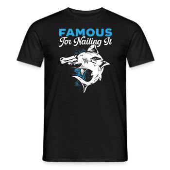 Hammerhai-Liebhaber Meeresbiologie Unterwasser - Männer T-Shirt - Schwarz - Vorne - AI Model Male 178 light (178cm)