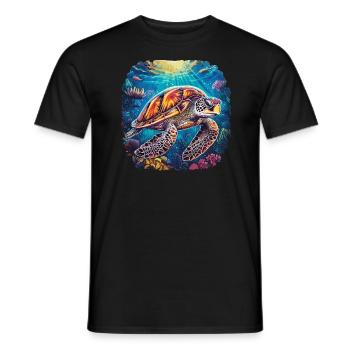Harmonious Underwater Sonata - Men's T-Shirt - black - Front - AI Model Male 178 light (178cm)