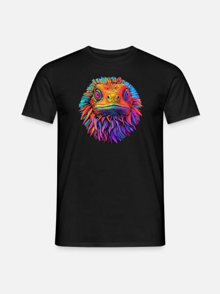 Bearded dragon Pogona reptile - Men's T-Shirt - black