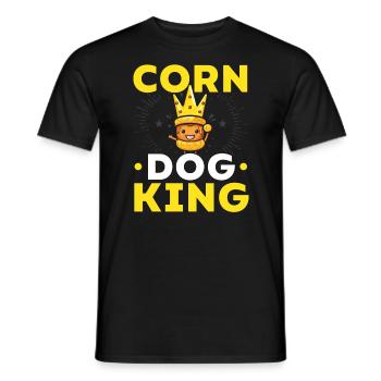 Corn Dog Lover Hot Dog Corndog Sausage Hotdog - Men's T-Shirt - black - Front - AI Model Male 178 light (178cm)