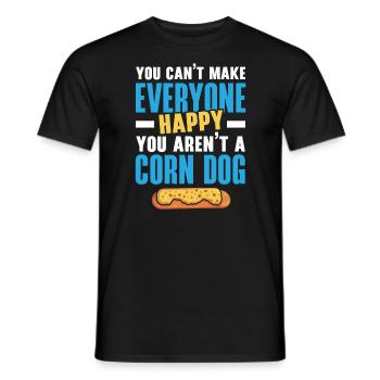 Corn Dog Lover Hot Dog Corndog Sausage Hotdog - Men's T-Shirt - black - Front - AI Model Male 178 light (178cm)