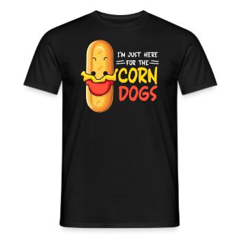 Corn Dog Lover Hot Dog Corndog Sausage Hotdog - Men's T-Shirt - black - Front - AI Model Male 178 light (178cm)
