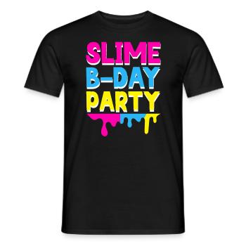 Slime Geburtstagsfeiernder Happy Bday Ich liebe Slime - Männer T-Shirt - Schwarz - Vorne - AI Model Male 178 light (178cm)