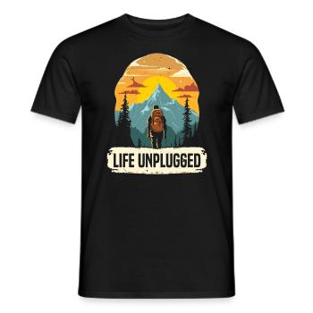 Digital Detox Handy Fasten Go Offline - Männer T-Shirt - Schwarz - Vorne - AI Model Male 178 light (178cm)
