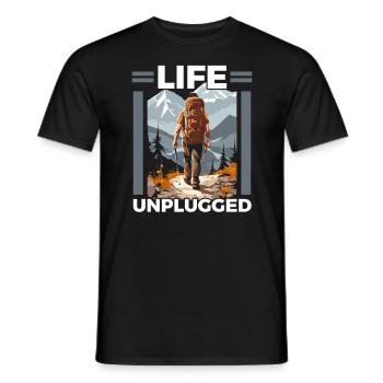Digital Detox Handy Fasten Go Offline - Männer T-Shirt - Schwarz - Vorne - AI Model Male 178 light (178cm)
