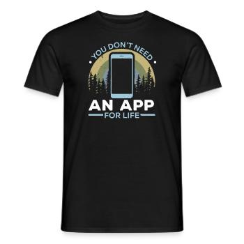 Digital Detox Handy Fasten Go Offline - Männer T-Shirt - Schwarz - Vorne - AI Model Male 178 light (178cm)