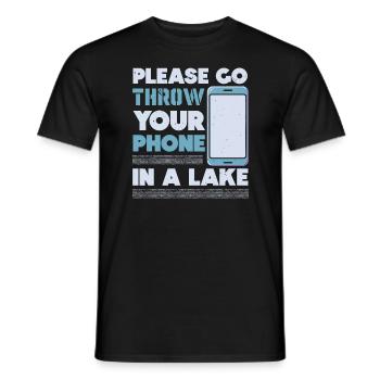 Digital Detox Mobile Phone Fasting Go Offline - T-shirt homme - noir - Devant - AI Model Male 178 light (178cm)
