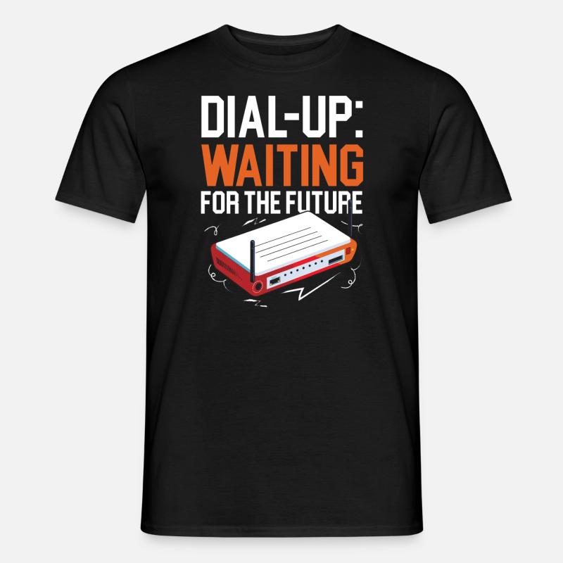 DFÜ-Internetverbindung 90er Computerwitze - Männer T-Shirt - Schwarz