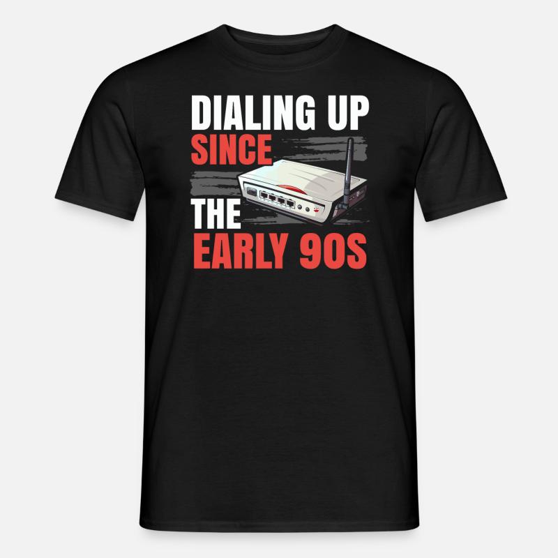 DFÜ-Internetverbindung 90er Computerwitze - Männer T-Shirt - Schwarz