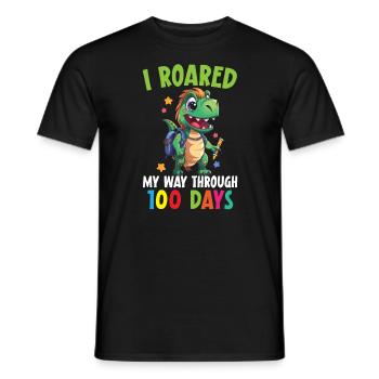 Dinosaur Teacher Paleontology Teaching Dino - Men's T-Shirt - black - Front - AI Model Male 178 light (178cm)