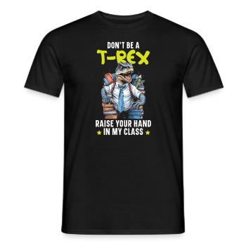 Professeur de paléontologie des dinosaures Enseignement Dino - T-shirt homme - noir - Devant - AI Model Male 178 light (178cm)