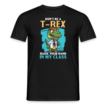 Professeur de paléontologie des dinosaures Enseignement Dino - T-shirt homme - noir - Devant - AI Model Male 178 light (178cm)