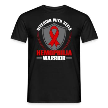 Hemophilie Warrior Disorder Sensibilisation à l’hémophilie - T-shirt homme - noir - Devant - AI Model Male 178 light (178cm)