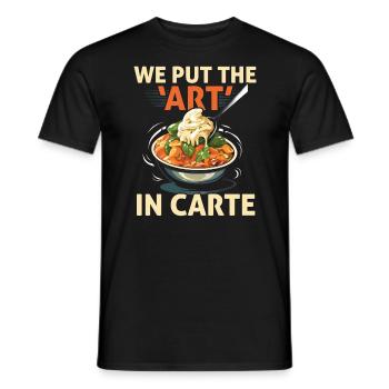 Service traiteur Restauration Chef serveur - T-shirt homme - noir - Devant - AI Model Male 178 light (178cm)