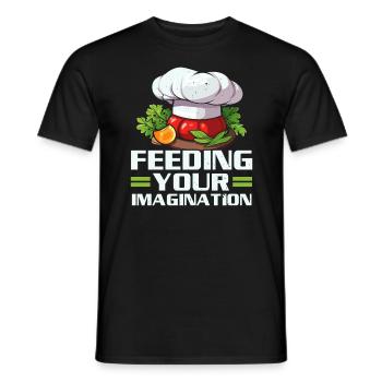 Service traiteur Restauration Chef serveur - T-shirt homme - noir - Devant - AI Model Male 178 light (178cm)