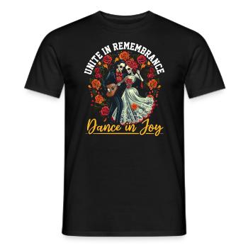 Dia De Los Muertos Sugar Skull Mexican Holiday - Men's T-Shirt - black - Front - AI Model Male 178 light (178cm)