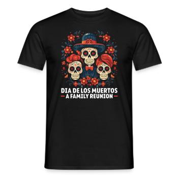 Dia de los Muertos Sugar Skull Mexikanischer Feiertag - Männer T-Shirt - Schwarz - Vorne - AI Model Male 178 light (178cm)
