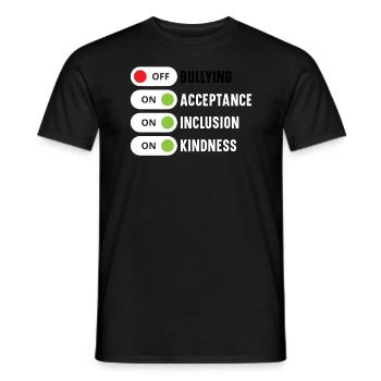 Tag der Einheit, Anti-Mobbing, Mobbing-Prävention, Freundlichkeit - Männer T-Shirt - Schwarz - Vorne - AI Model Male 178 light (178cm)