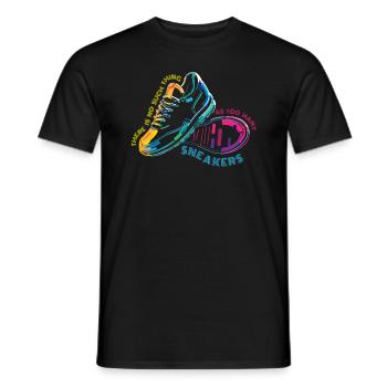 To Many Sneakers Sneaker Turnschuhe - Men's T-Shirt - black - Front - AI Model Male 178 light (178cm)