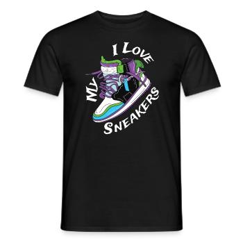 I Love My Sneaker Sneaker Sneakers - Men's T-Shirt - black - Front - AI Model Male 178 light (178cm)